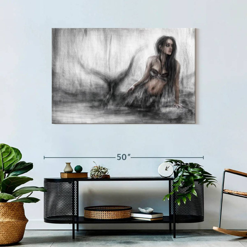Kelan Dark Mermaid, 30" H x 45" W