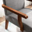 Fauteuil d'appoint en tissu de style contemporain avec table d'appoint - 25,59 po Profondeur du colis Élément de décoration de salon en bois confortable et stable