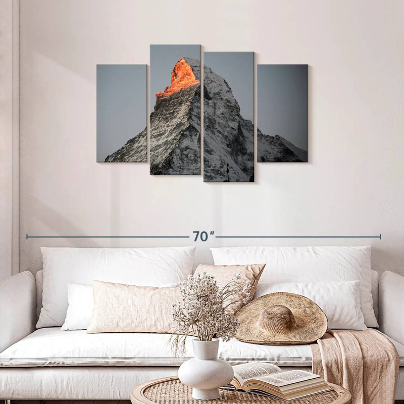 Hannes Zermatt Mountain Glow, H 27 po x l 43 po