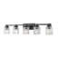 Meuble-lavabo noir mat 5 lumières Jacqueline-123222946