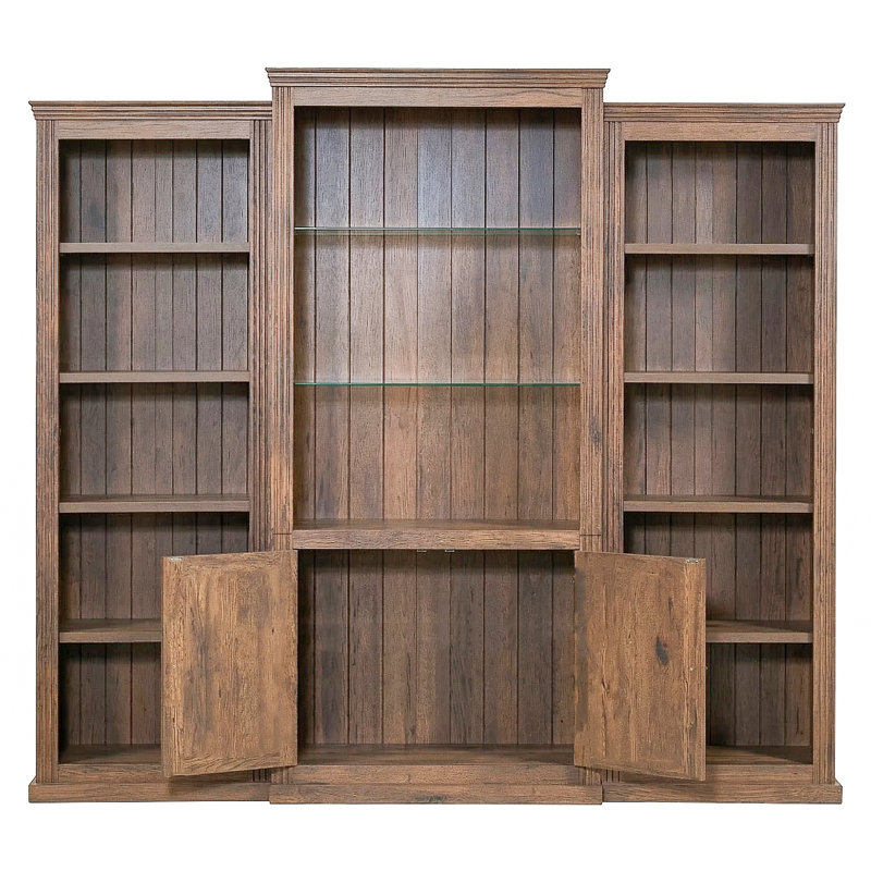 Bibliothèque 78 pièces H 78,75 "avec plafonniers à DEL