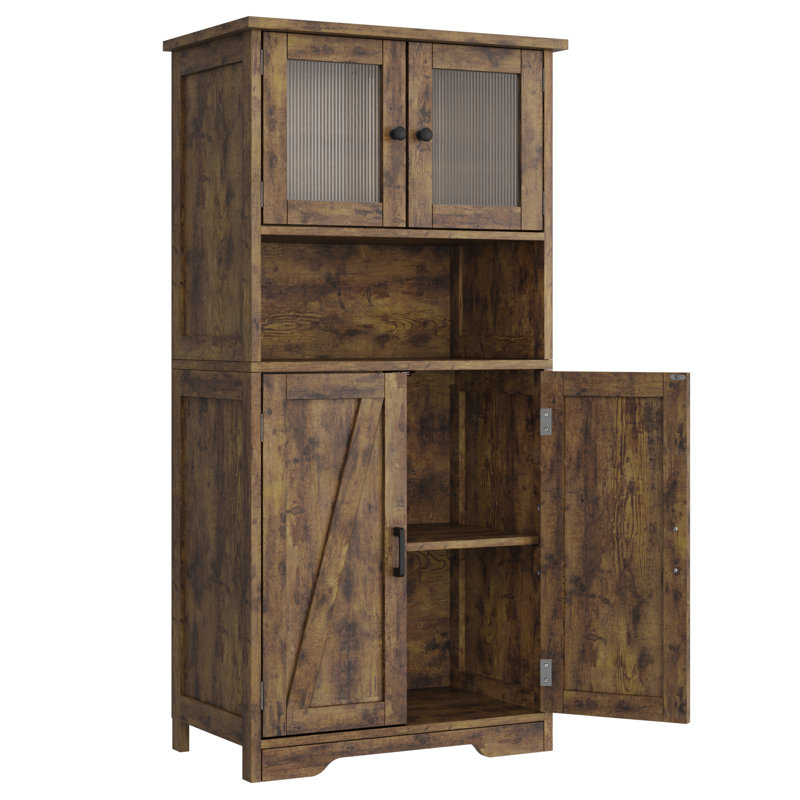 Adeon Kitchen Pantry, Rustic Brown