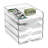 4-Tier Paper Organizer For Desk, Stackable Desk Organizer Paper Tray, Desk Accessories & Workspace Organizers,Clear