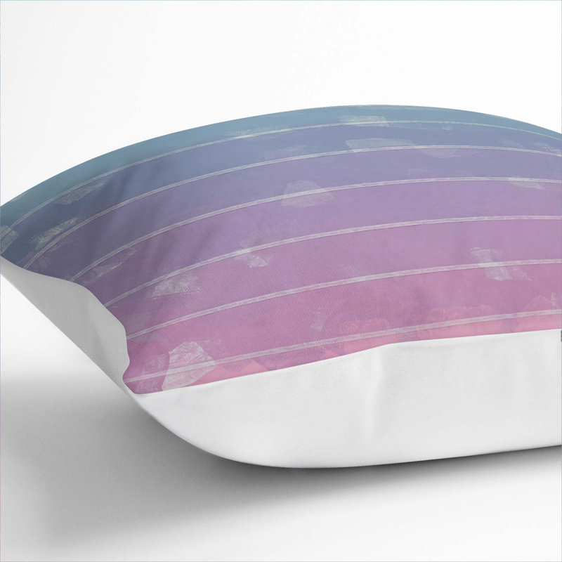 Abstract Square Throw Cushion, 55cm H x 55cm W x 20cm D, White