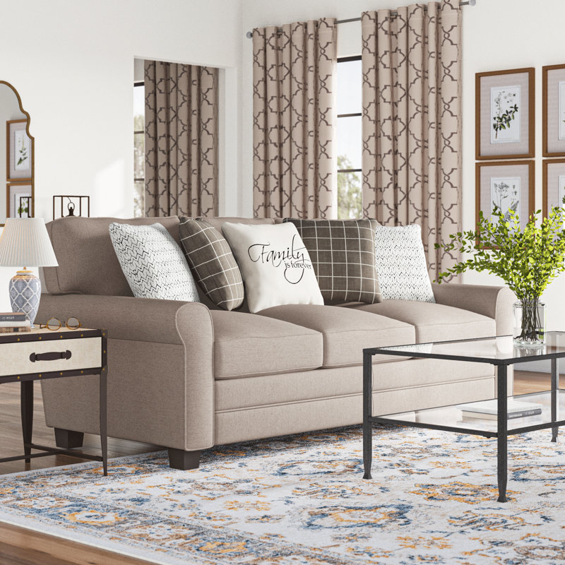 Annora 85" Rolled Arm Sofa with Reversible Cushions