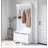 Entryway Bench with Standing Coat Rack, Hall Tree with Shoe Storage Bench, Entryway Organizer with 5 Hooks,