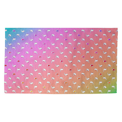 Tapis bleu/mauve/vert baleines Avicia