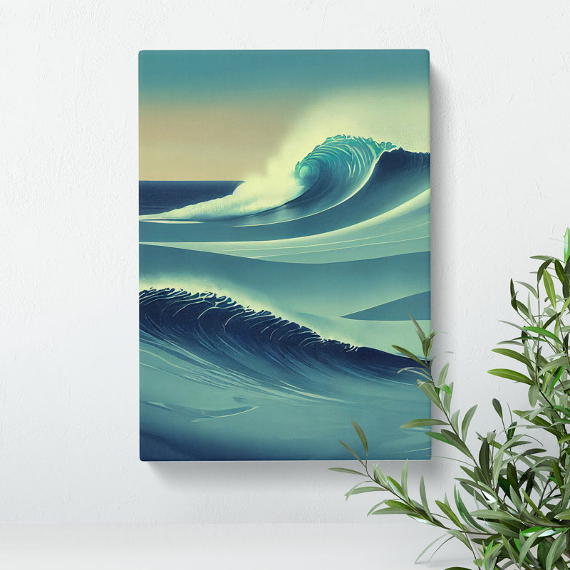 Ocean Wave No.2 - Wrapped Canvas Print, 50cm H x 35cm W x 3cm D