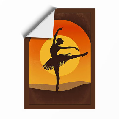 Dancer At Sunset Modern - Print
