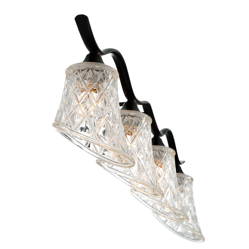 4 - Light Dimmable Vanity Light, Matte Black