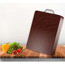 APARTMENTS Hand Made 42 x 5Cm Black Iron Wood Cutting Board, Antibacterial  & Mold Resistant