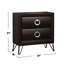 Table de chevet foncé 2 pour chambre à coucher - Solution de rangement polyvalente avec fonctionnalité, style, praticité et élégance