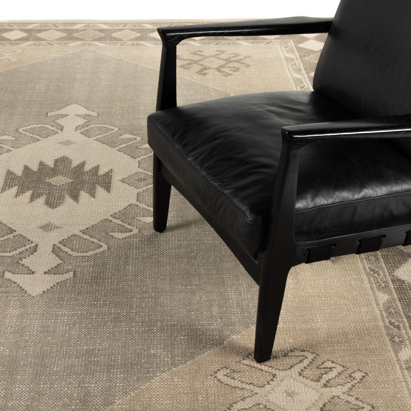 Samsa Oriental Area Rug in Beige, Rectangle 9' x 12'