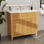 Meuble-lavabo en bois de 36 pouces avec lavabo intégré, 3 tiroirs rabattables et 3 tiroirs