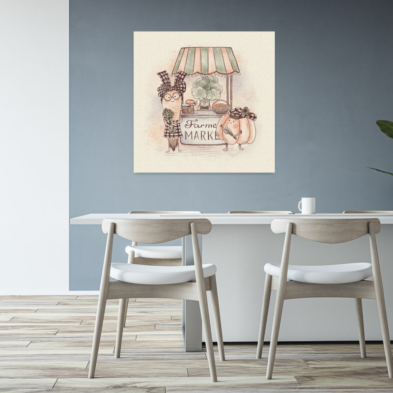 Art contemporain Art contemporain abstrait fantaisiste, H 32 po x l 32 po