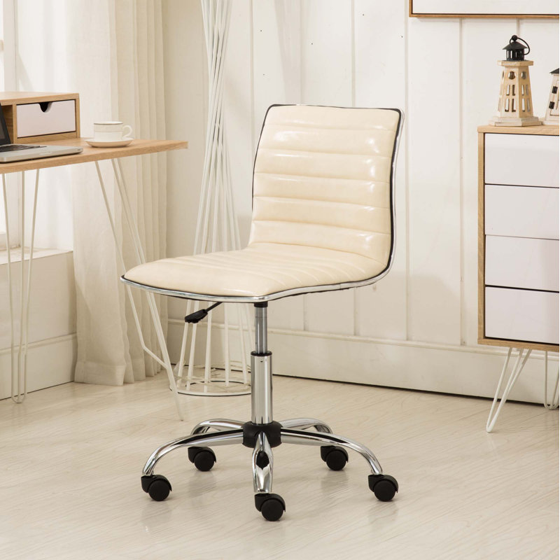 Penkridge Task Chair,Adjustable Air Lift Office Chair, Beige