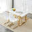 Modern 5-Piece Rectangular Dining Set with Cantilever Chairs and Metal Base-1837017289