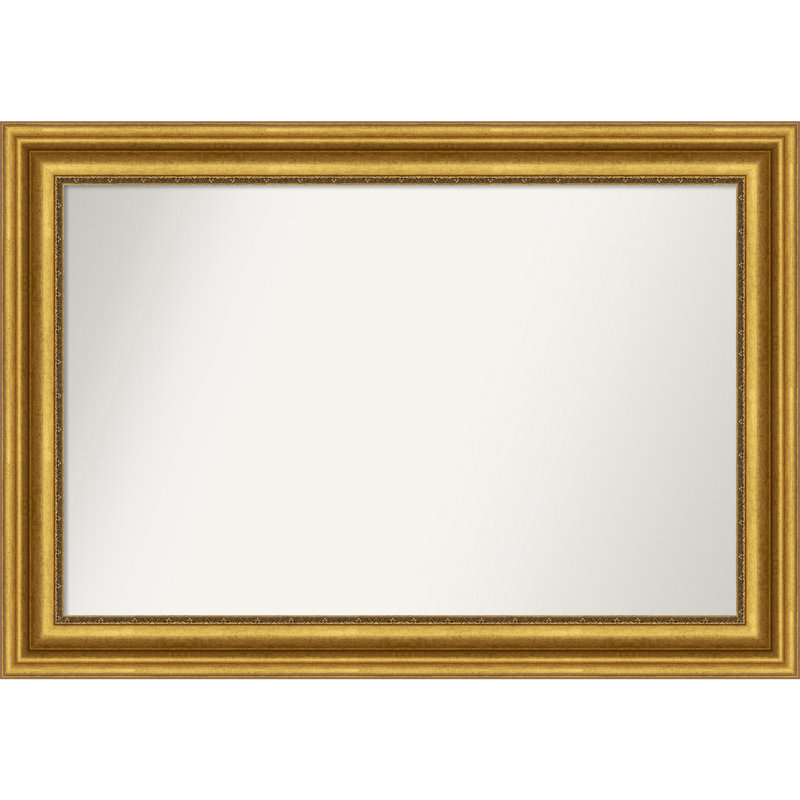 Miroir de salle de bain Jashawna, 27,75 po x 39,75 po, Doré