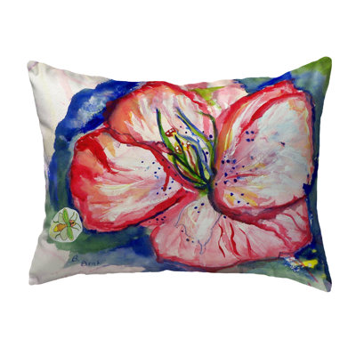 Hibiscus Indoor/Outdoor Lumbar Pillow