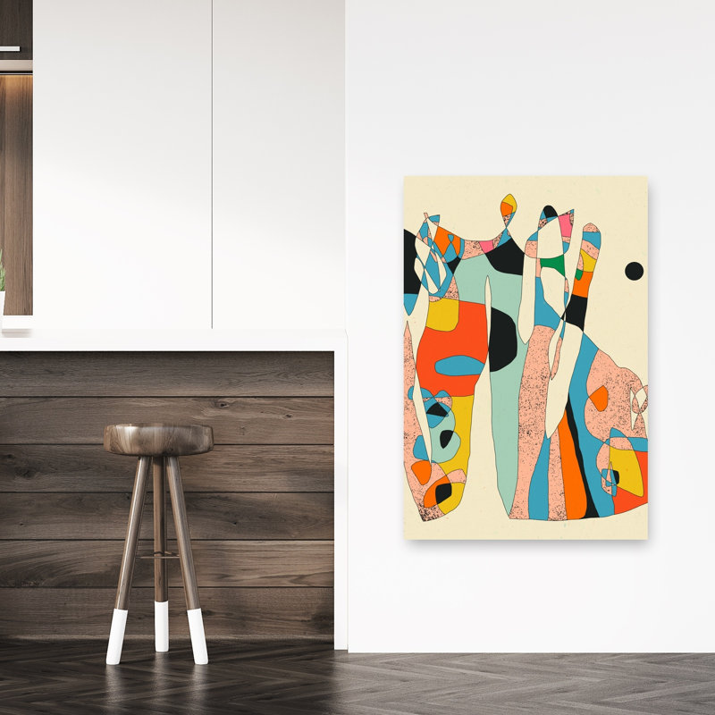 Reproduction d'art abstrait coloré et abstrait, 48" H x 32" W