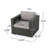 SANTA ROSA CLUB CHAIR KD (GRY +ALU)-1528822584