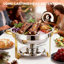 Plats de réchaud ronds pour ensemble de 4 buffets, ensembles de réchaud 6QT et réchauds à buffet avec 4 pinces, réchauds dorés pour les rassemblements de fêtes