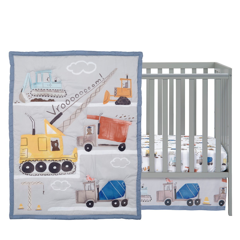 Ensemble de literie pour lit de bébé 3 pièces Construction Zone