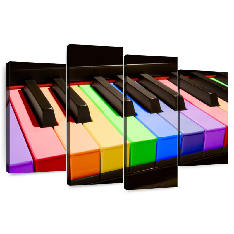 Abarca Rainbow Piano Keys, H 32 po x l 52 po