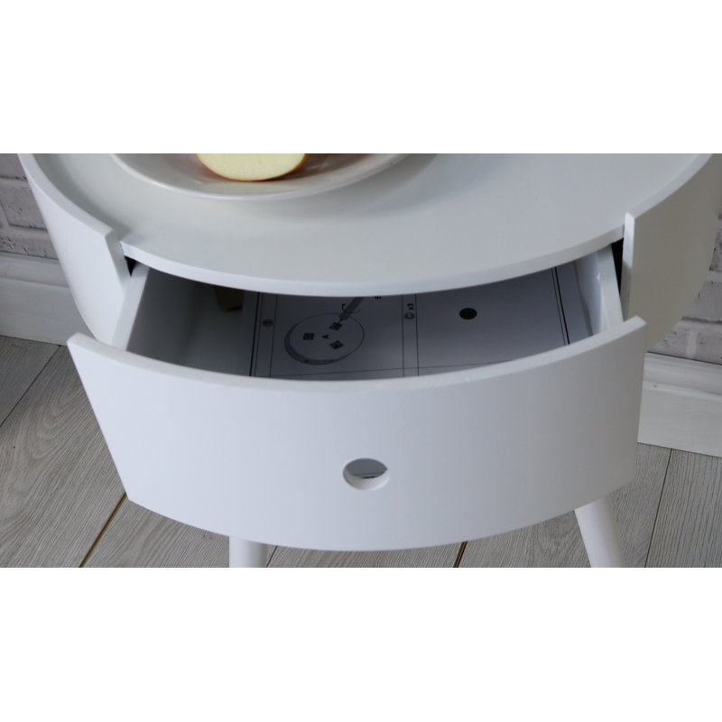 Yazzie 45cm W Solid + Manufactured Wood Bedside Table