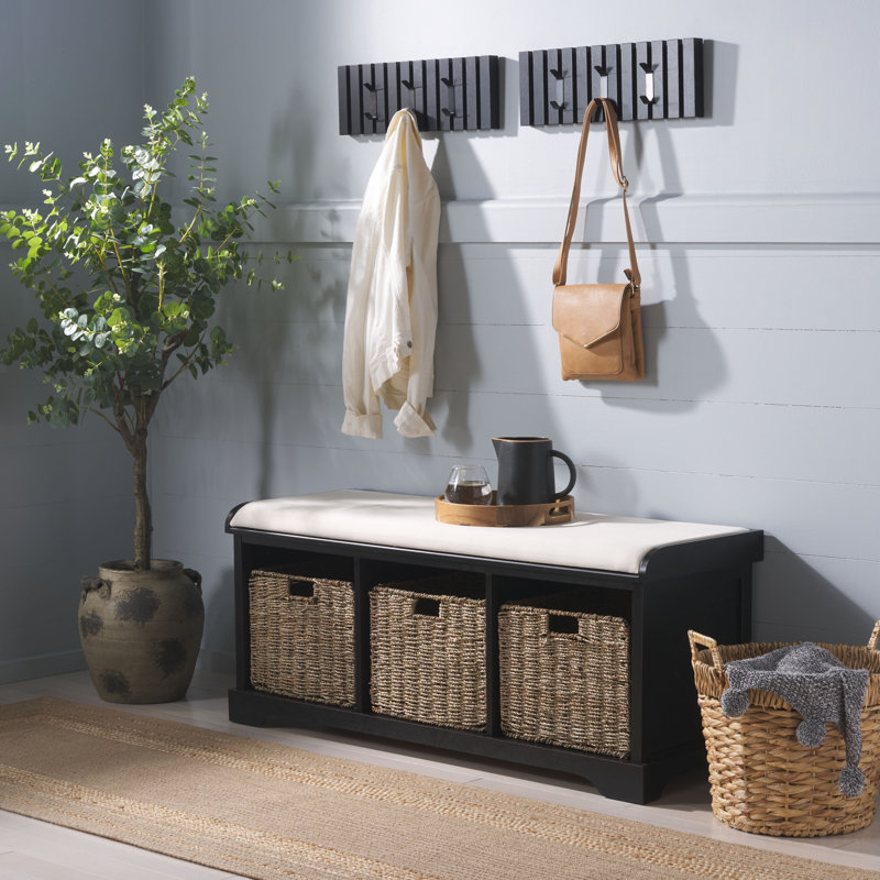 Fotina Storage Bench Combo, Black