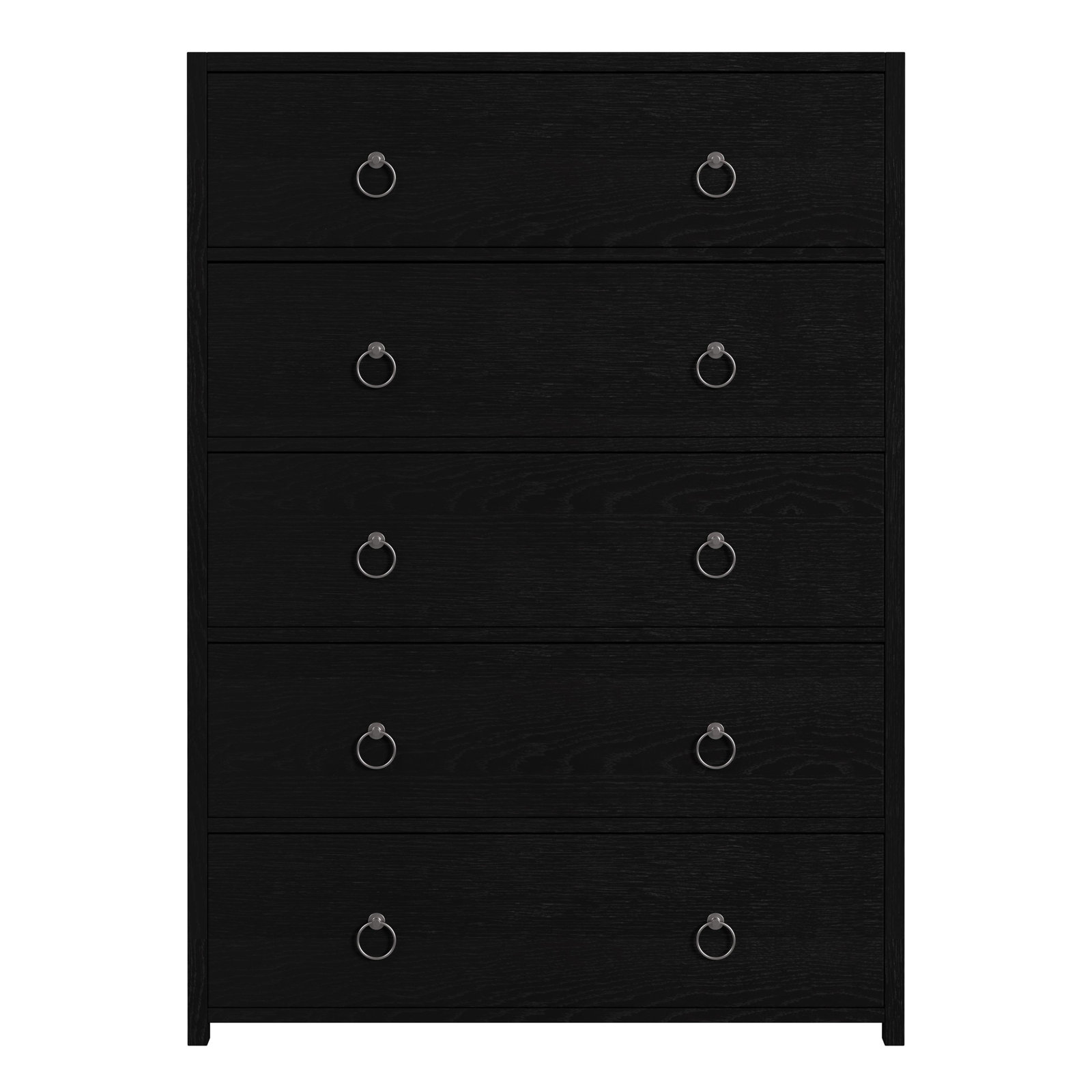 Elin 5 Drawer Dresser, Black