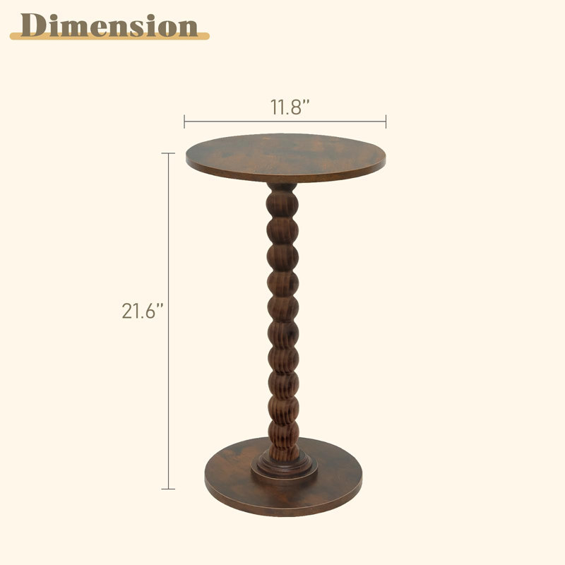 Petite table d'appoint, table d'appoint pour les petits espaces, table d'appoint moderne avec pieds en bois massif, tables de bout rondes, salon pour chambre à coucher et bureau