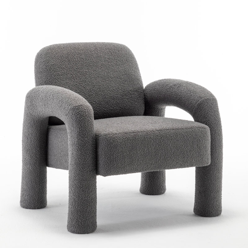Upholstered Armchair, Gray 100% Polyester