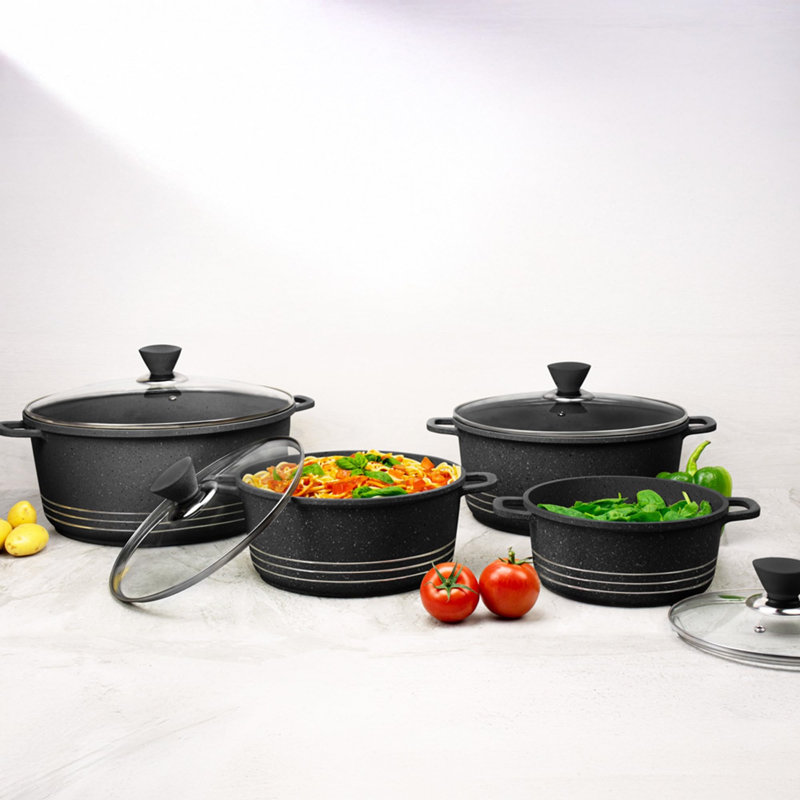 4 - Piece Non-Stick Aluminum Cookware Set