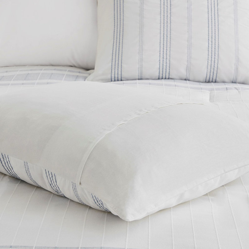 Ensemble de housse de couette en jacquard de luxe en coton 5 pièces - très grand / très grand californien
