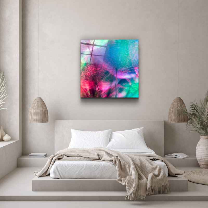Elegant Decorative Tempered Glass Painting, 40 x 40 Inches | 100% Tempered Glass, Thickness: 0.16 Inches | UV Printing for Vibrant Colors & Durability | Perfect for Home Decor & Art Enthusiasts