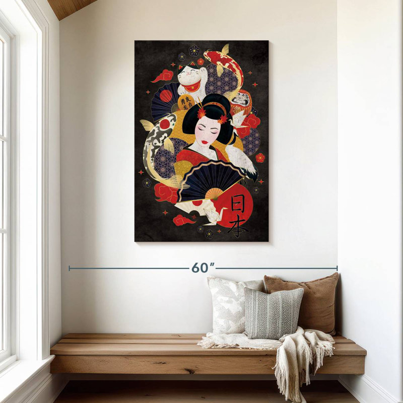 Aime Lucky Geisha, 45" H x 30" W