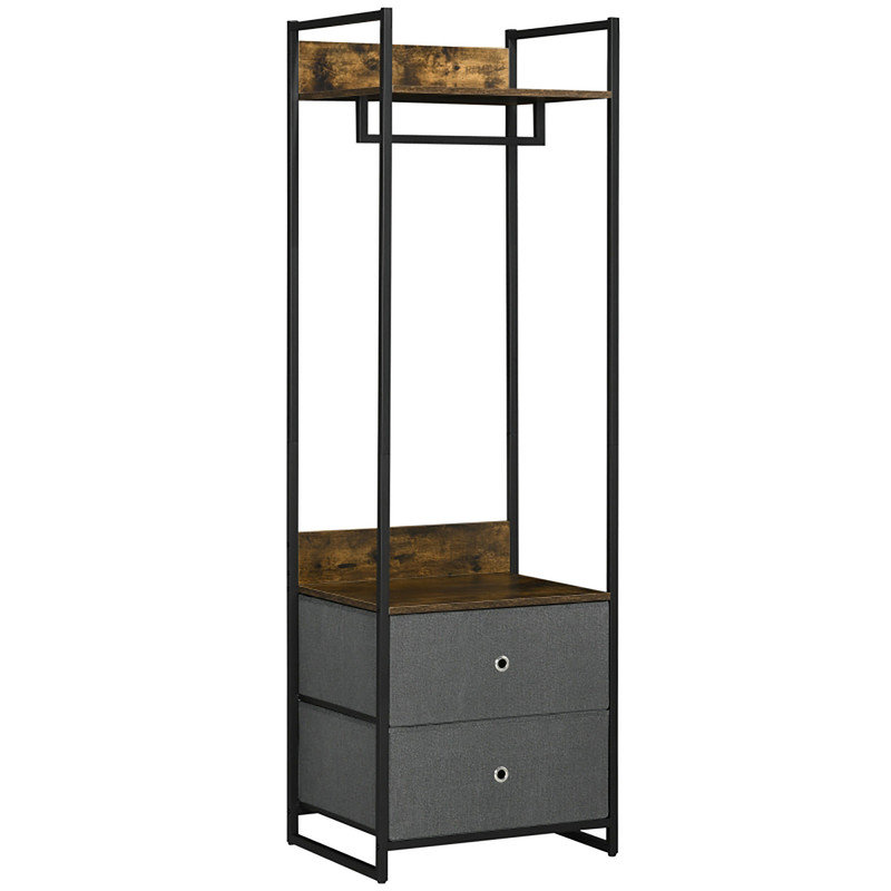46" Powder Coated Steel Clothes Rack