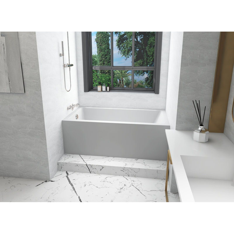 Niklaus 60'' x 32'' Alcove/Tile Soaking Bathtub, Left