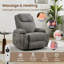 Fauteuil inclinable pivotant à 360 ° avec massage et chaleur, fauteuil oscillant électrique pour le salon, chambre de bébé-167026530