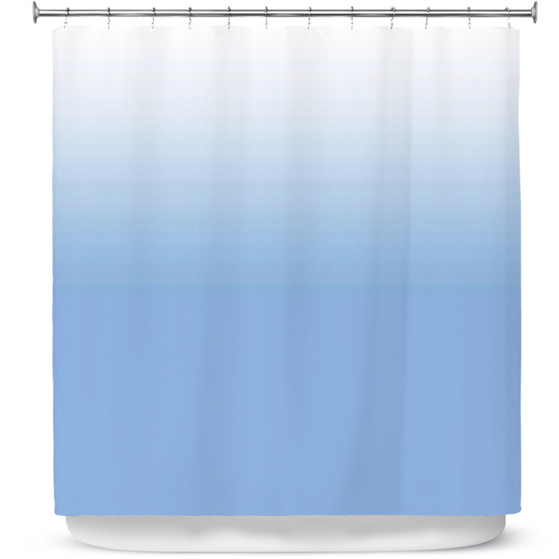 Rideau de douche simple Ombre Airy, Bleu aérien