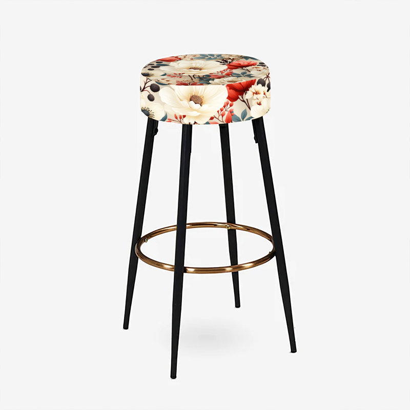 Ensemble de 2 tabourets de bar Vintage White Boho
