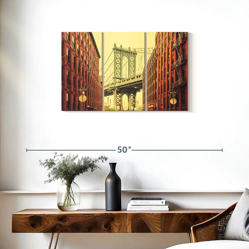 Pont de Sebbie Rertro à Manhattan, H 20 po x l 33 po