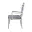 Ensemble de 2 fauteuils rembourrés gris et platine