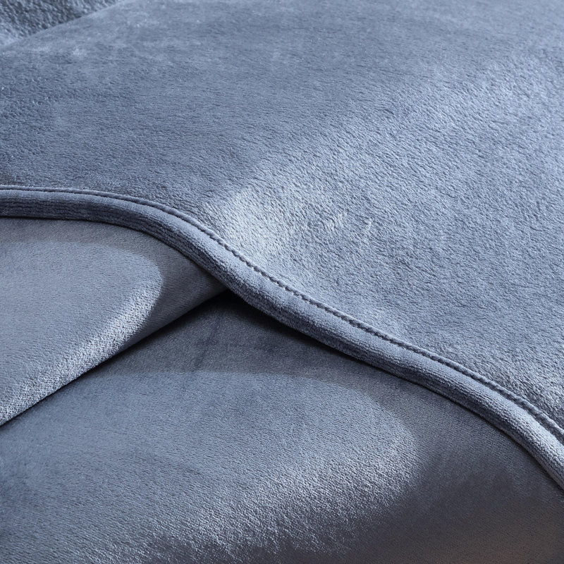 Slate Blue King Size Plush Fleece Blanket