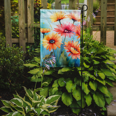 Gerbera dans un drapeau de jardin à l'aquarelle