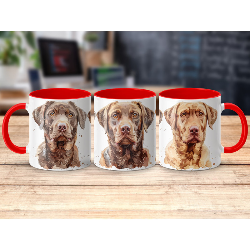 Ceramic Coffee Mug, 2, Red
