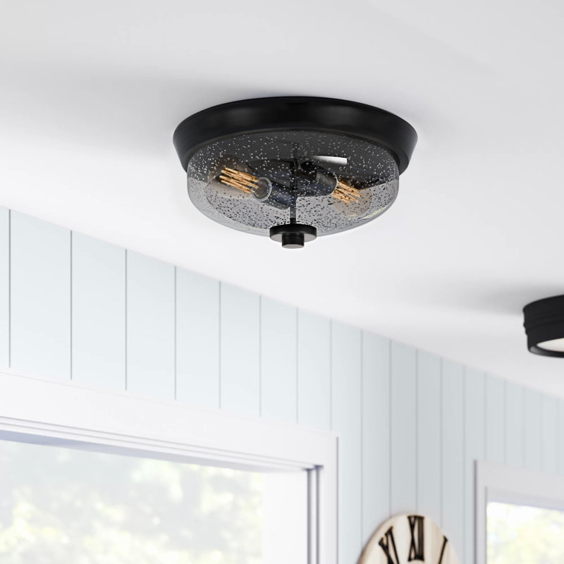 Flush Mount, Clear, Earth Black