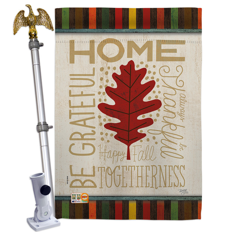 Ensemble de drapeaux en polyester 40 po x 28 po Home Be Grateful