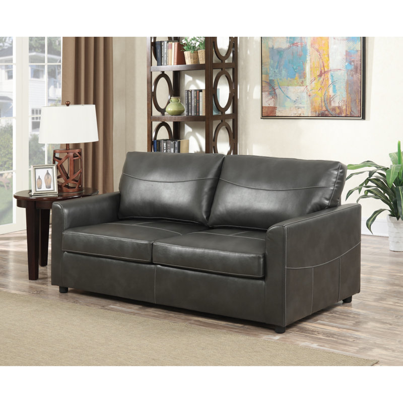 Canapé-lit Brenndan, Mélange de polyester gris anthracite, H 37 po x l 71 po x P 37 po